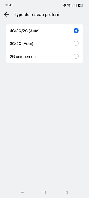 Sélectionnez votre option préférée