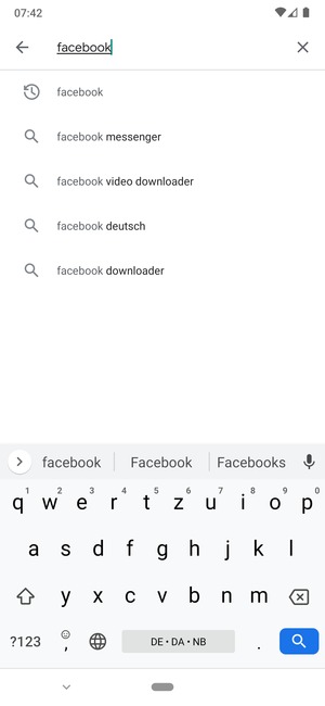 Geben Sie den Namen der App ein und wählen Sie Suchen