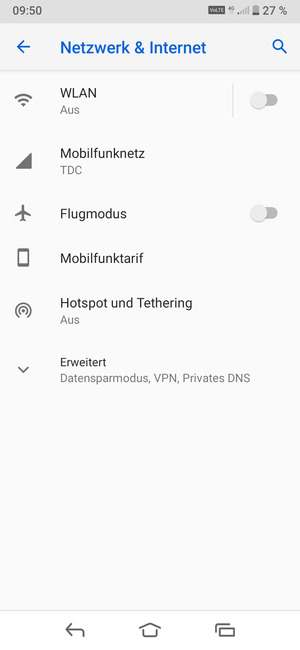 Wählen Sie Mobilfunknetz