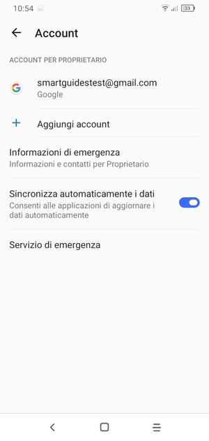 Seleziona il tuo account Google