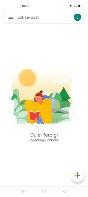 Kontoen er klar til bruk