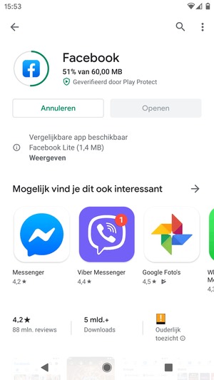Wacht tot het installatieproces beëindigd is