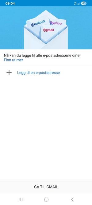 Velg Legg til en e-postadresse