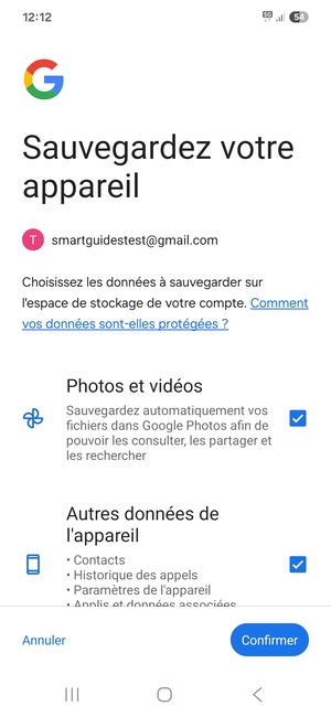 Sélectionnez votre options préférées et sélectionnez Confirmer