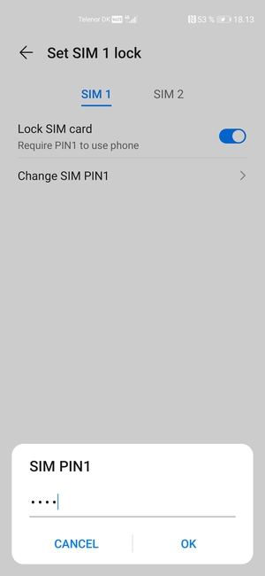 Enter your Old SIM PIN and select OK