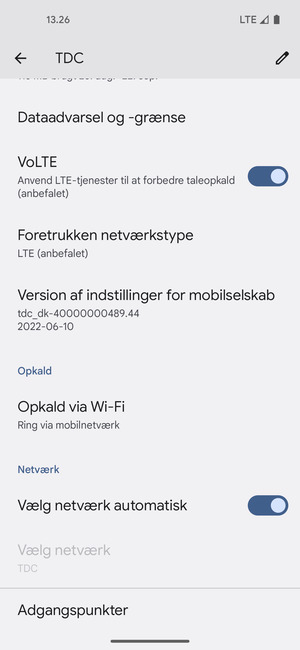 Scroll til og vælg Adgangspunkter