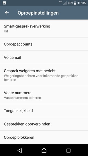 Selecteer Voicemail