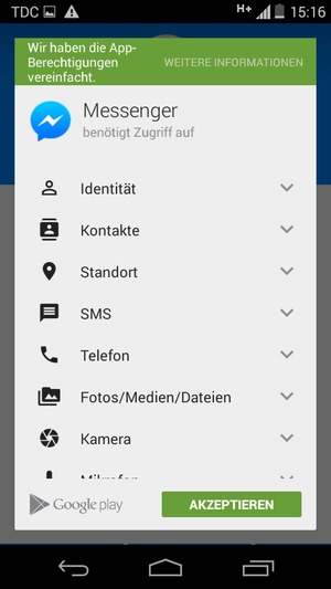 Wählen Sie AKZEPTIEREN