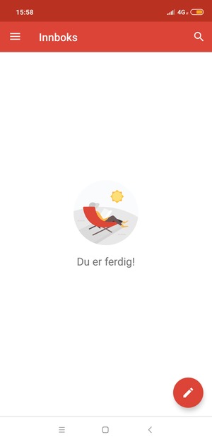 Kontoen er klar til bruk