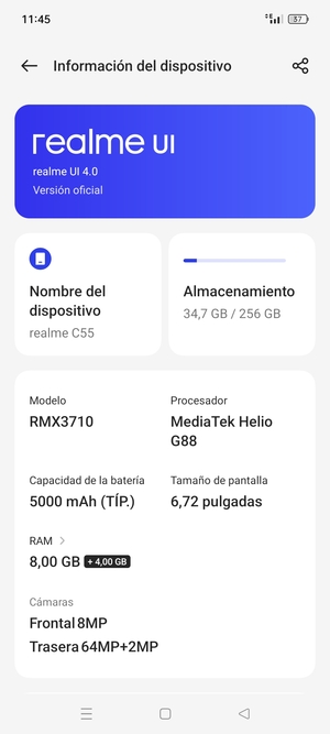 Seleccione realme UI
