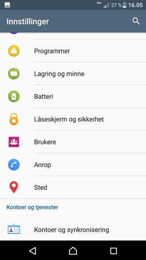 Bla til og velg Låseskjerm og sikkerhet