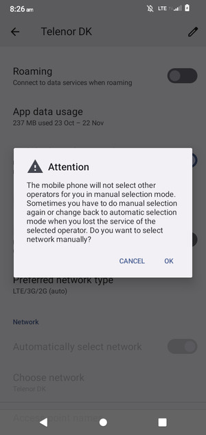 Select OK