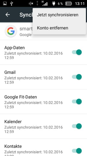 Wählen Sie Jetzt
synchronisieren