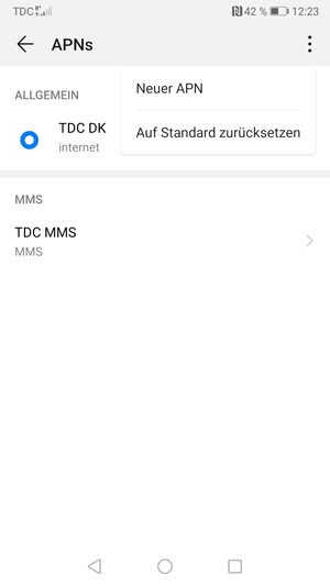 Wählen Sie Auf Standard zurücksetzen