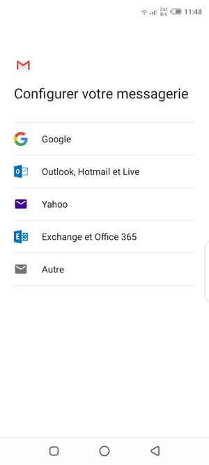 Sélectionnez Outlook, Hotmail et Live