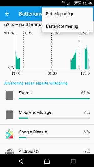 Välj Batterisparläge