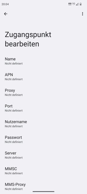 Geben Sie Internet-Informationen ein