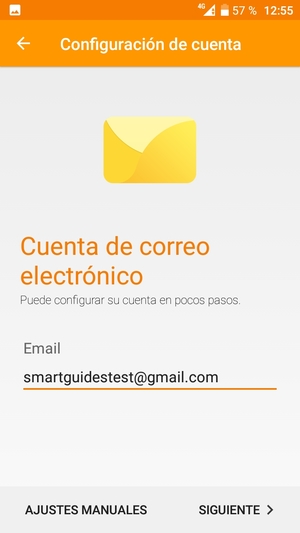 Introduzca su Dirección de correo electrónico y seleccione SIGUIENTE