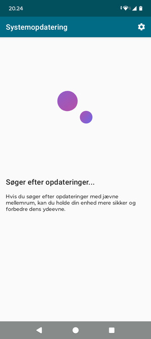 Afvent at søgningen er afsluttet