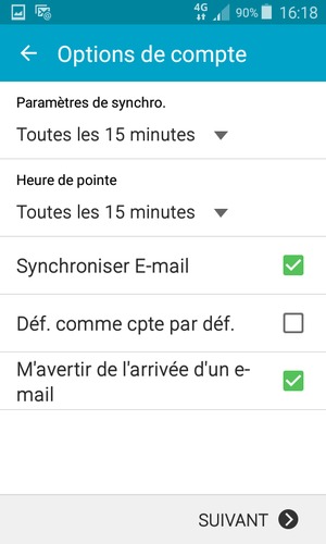 Si vous
voyez cet écran, sélectionnez SUIVANT