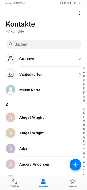 Wählen Sie die Menü-Taste