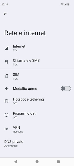 Seleziona SIM