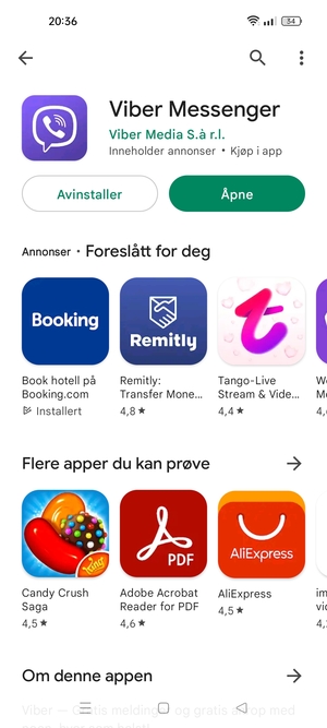 Velg Åpne