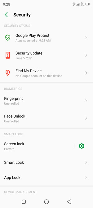 Your phone is now secure with a screen lock