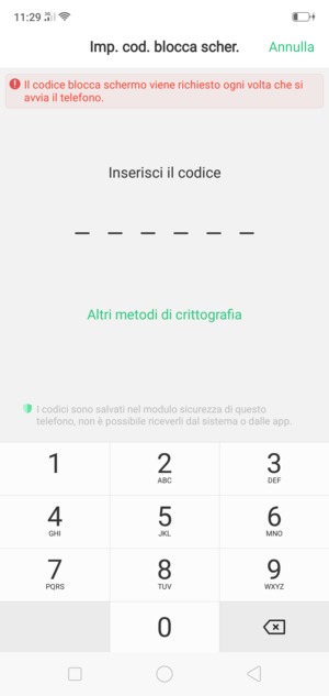 Inserisci il Codice