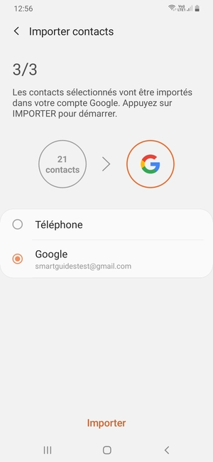 Sélectionnez Importer