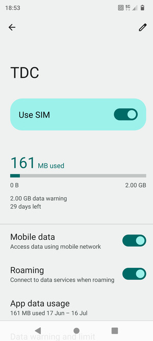 Turn Roaming on or off