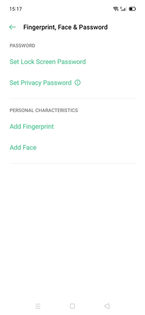 Select Set Lock Screen Password