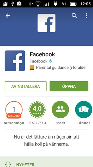 Välj ÖPPNA