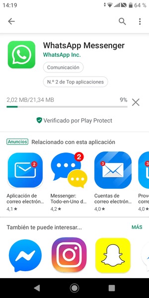 Espere a que el proceso de instalación finalice