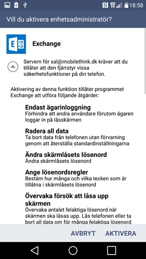 Välj AKTIVERA