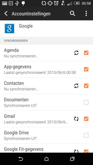Uw gegevens worden gesynchroniseerd