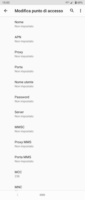 Inserisci informazioni MMS