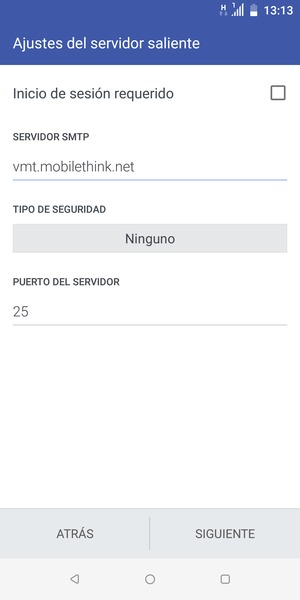 Desactive Inicio de sesión requerido y seleccione SIGUIENTE