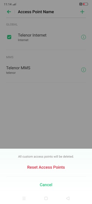 Select Reset Access Points