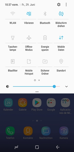 Wählen Sie Vibrieren, um in den Lautlos-Modus zu wechseln