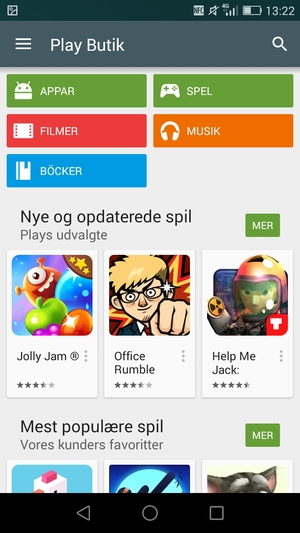 Tryck på Sök-knappen