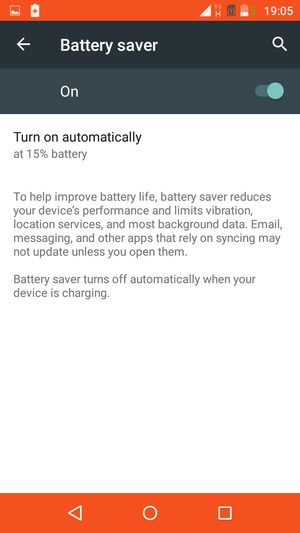 Turn Battery saver on