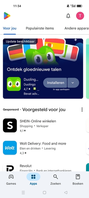 Selecteer Zoeken