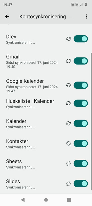 Dine kontakter fra Google vil nu blive synkroniseret til din telefon