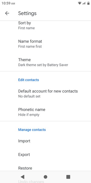 Scroll to and select Import