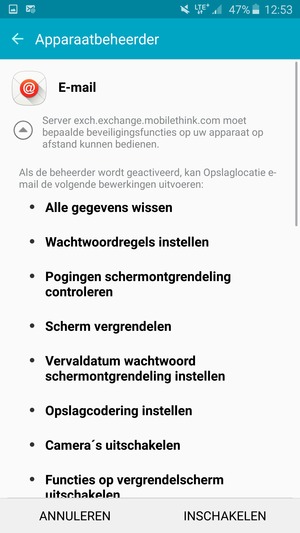 Selecteer ACTIVATE
