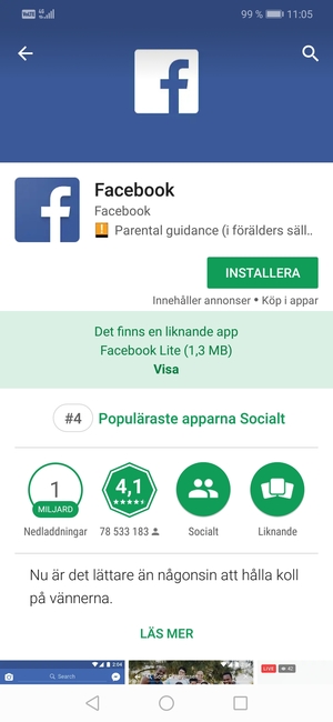 Välj INSTALLERA