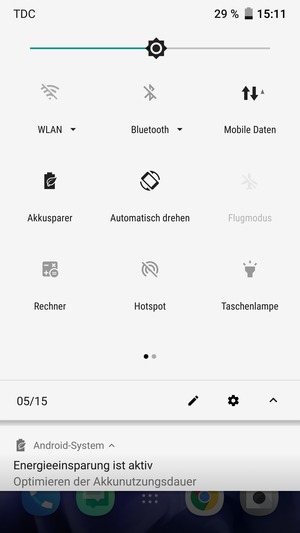 Schalten Sie Akkusparer ein