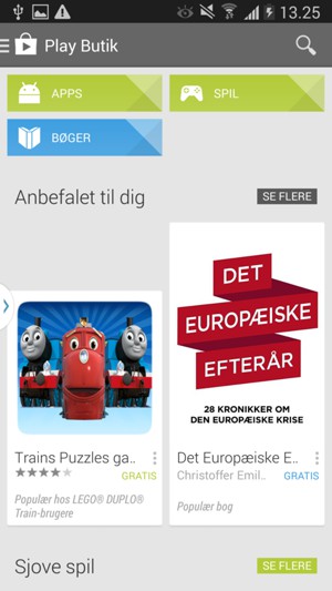 Vælg Søg-knappen