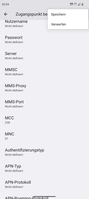 Wählen Sie Speichern